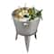 Glitzhome® 26" Galvanized Beverage Tub Accent Table